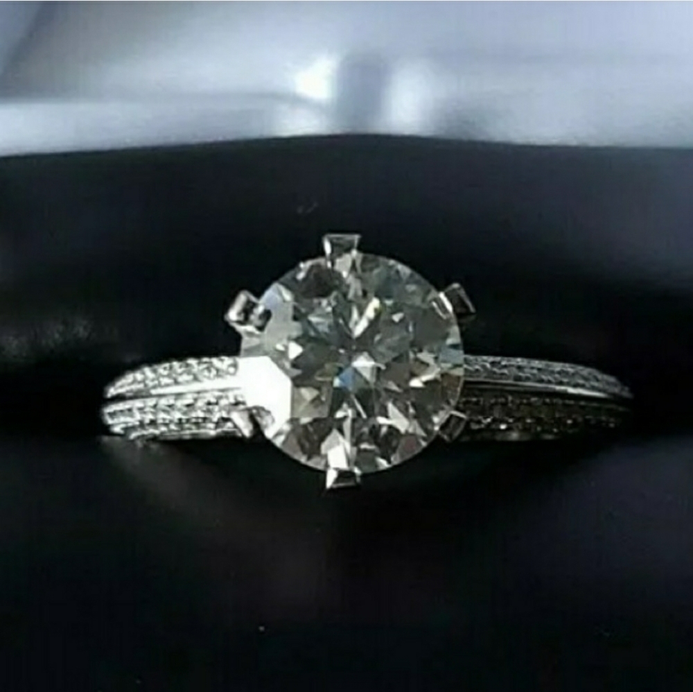 🆕️$1500  2CT 14k White Gold Round Moissanite Diamon… - Picture 2 of 12